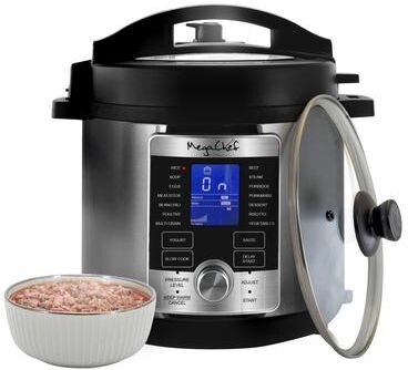 MegaChef Electric Digital Pressure Cooker with 6 Quart Capacity