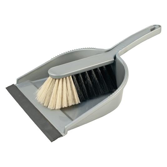 Sorex Kehrgarnitur Handfeger und Kehrschaufel silber (34109)