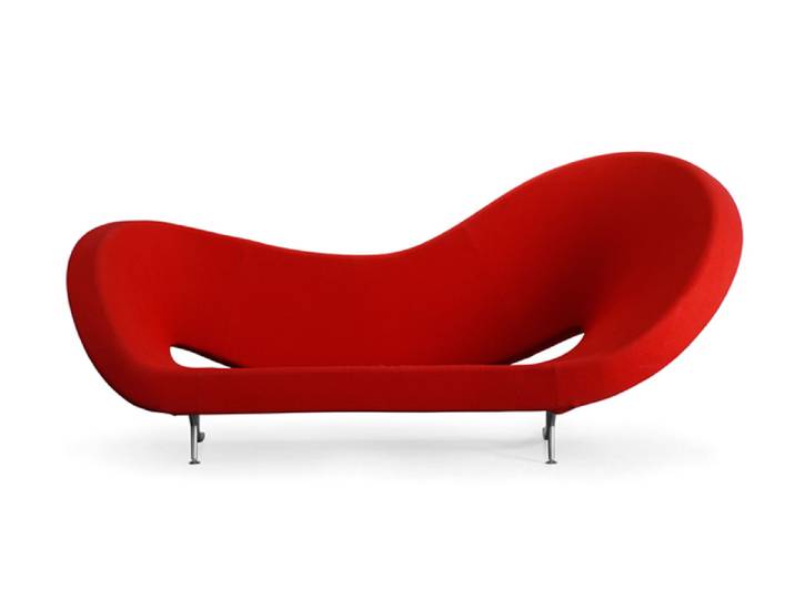 MOROSO canapé VICTORIA AND ALBERT (290 cm DX - Kvadrat Divina 3 623 Remix rouge)