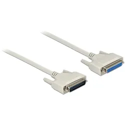 Delock Serielles Kabel D-Sub 25 Stecker zu Buchse 2 m