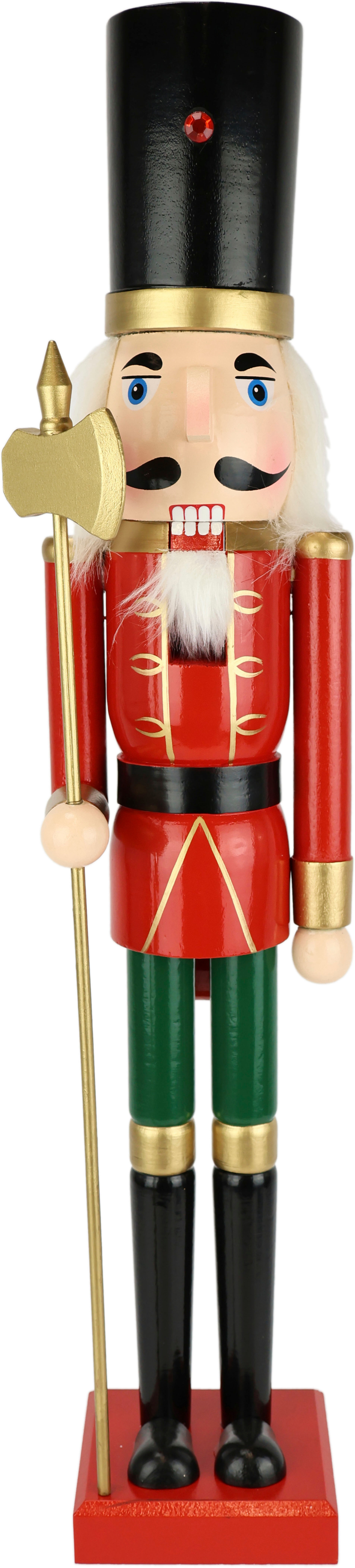 Dekofigur I.GE.A. "Nussknacker", rot, B:10cm H:56cm, Dekofiguren, Dekofigur, Dekofigur Statue Deko Männchen Weihnachtsdeko