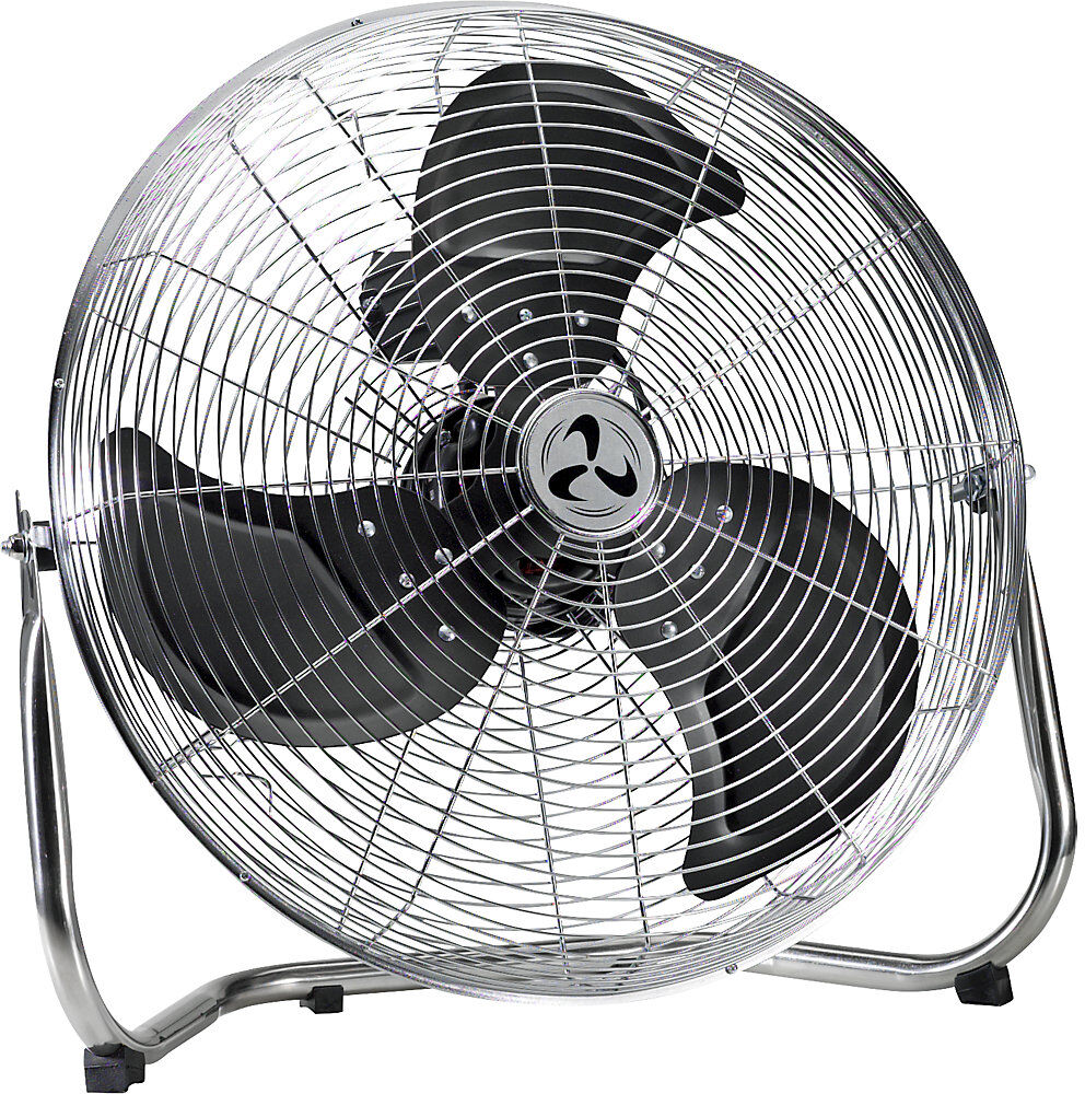 Bodenventilator mit Tragegriff, Stahl verchromt, Gebläse 3-stufig, Rotor-Ø 500 mm, ab 3 Stk kaiserkraft