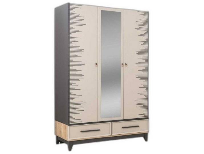 Xlmoebel Kleiderschrank Zeitgenössischer Kinderkleiderschrank aus Holz in Beige (1-St., Kinderschrank) Hergestellt in Europa