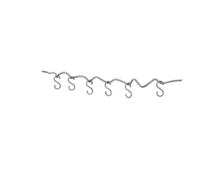 Ferm Living Curvature rail mural avec 6 crochets Acier inoxydable