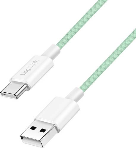 LogiLink USB-C Kabel USB 2.0 USB-A Stecker, USB-C Stecker 0.5 m Grün CU0326