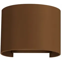 Beneito & Faure Lek R LED-Wandleuchte, 6,8W, 2700K, IP54, verstellbarer Lichtstrahl 0-120°, Corten-Struktur, für Innen & Außen, Wandlampe Design