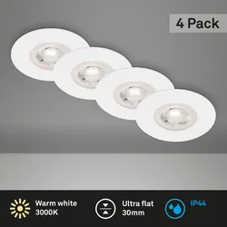 Briloner, Deckenstrahler, LED Einbauleuchten, weiss, 4xLED-Platine/4,9W (480 lm)