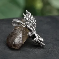 Drachensilber Engel Schmuck Kettenanhänger 925 Silber - Silber