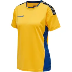 hummel Authentic Polyester kurzarm Trikot Damen sports yellow/true blue XXL