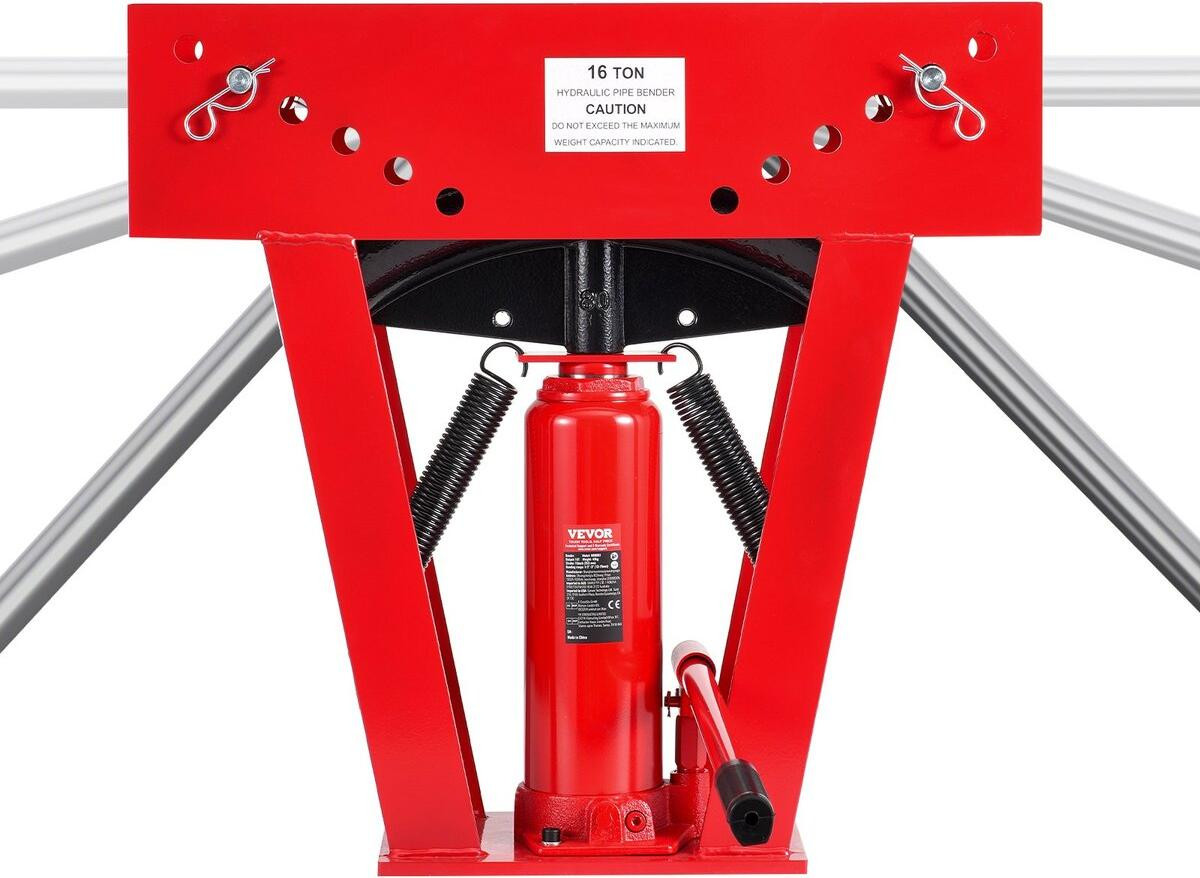 VEVOR Hydraulische buigmachine voor leidingen, handmatig model met 16 ton capaciteit en 8 verschillende maten buigmatrijzen