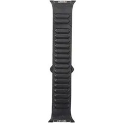 Uniq Logo Genuine Leather Magnetic Ring Strap for Apple Watch 40 / 41 / 42 mm - Black (Genuine Leather, Natural Leather), Uhrenarmband, Schwarz