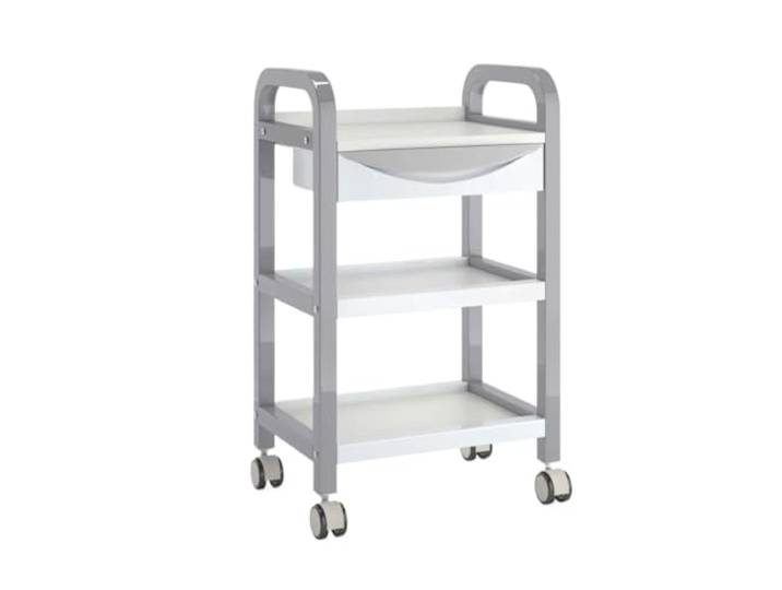 Rv2sGf3kH Küchenwagen Mobile Wagen, mehrstöckige Lagerregale von Boden zu, for Schönheitssalons, Mobile, kleine for Küche, Bad, Wohnzimmer(Grijs)