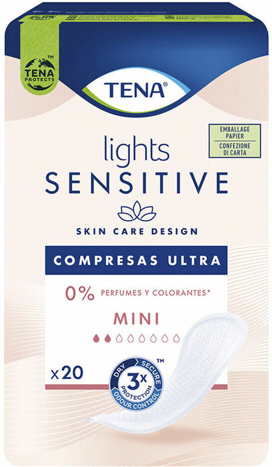 Tena Comepresas Lights Ultra Sensitive Mini 20 Unidades