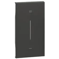 Legrand KG19MH2 LivingNow 2-modulige Tastenabdeckung My Home mit Symbol ”+/-”, Farbe Black