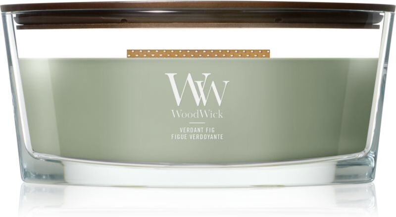 Woodwick Verdant Fig scented candle with wooden wick 453.6 g
