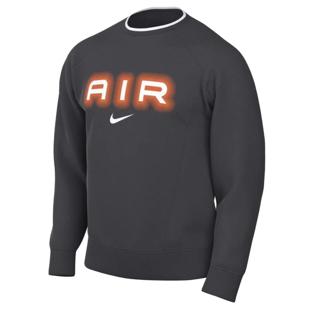 Nike Air Fleece-sweatshirt Mit Rundhalsausschnitt, Dunkelgrau