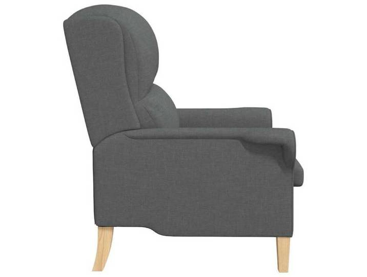 Fauteuil moderne Gris foncé Tissu Bois Moyen Durable Fauteuil_2 ans garantie_57664