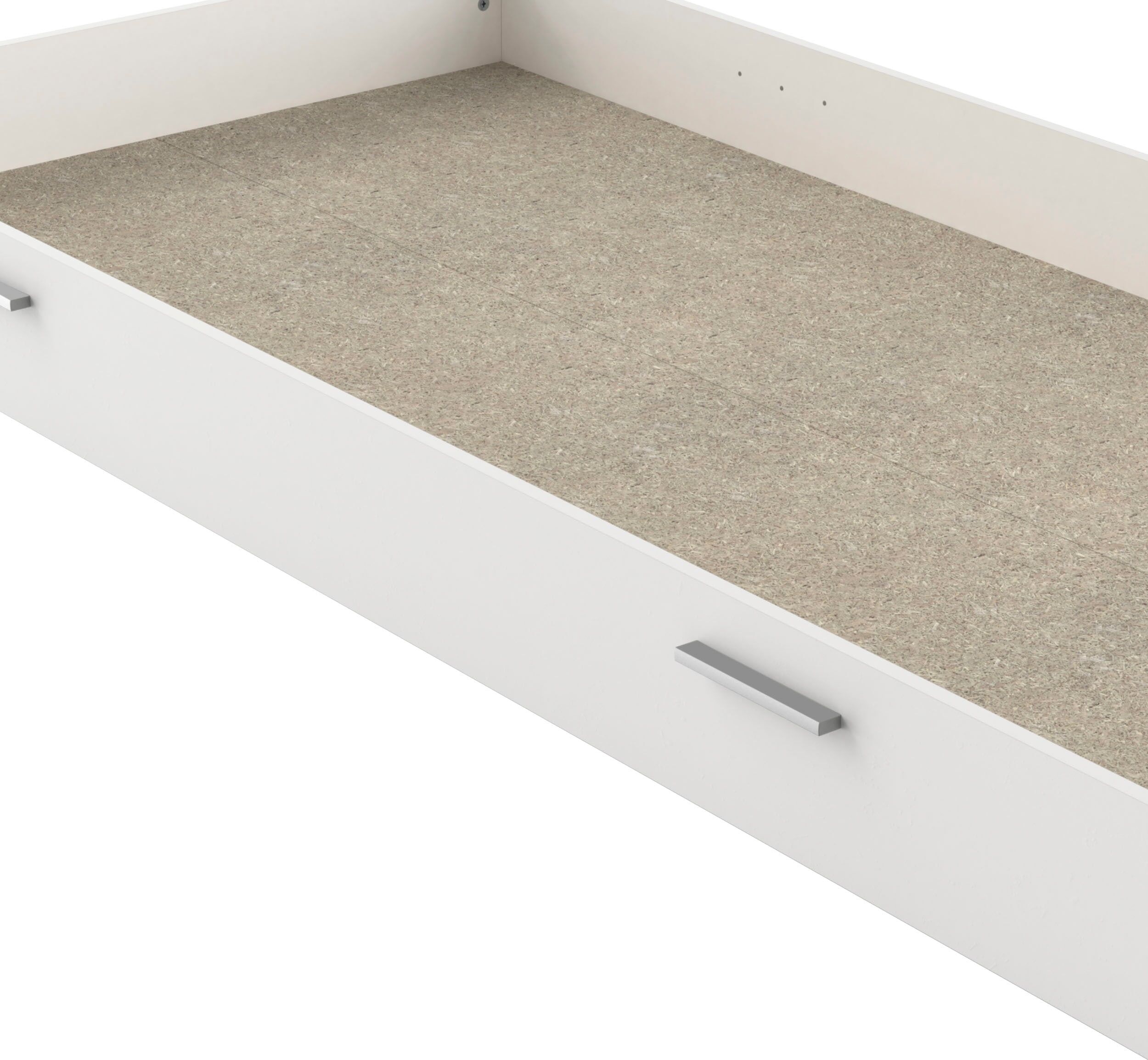 Bett DEMEYERE GROUP "Life, NUR SCHUBLADE, zur Kombination mit dem Bett Life", weiss (mattweiß), B:93cm H:17,8cm L:199,8cm, Betten, Bett, Einfacher Aufbau für Langlebigkeit und Stabilität mattweiß Liegefläche Länge B: 200cm x 90cm, Höhe Bett: 17,8cm