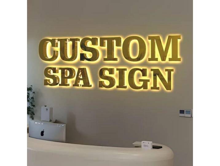 Lettres en métal éclairées par LED personnalisées, enseigne commerciale 3D, logo découpé au laser, enseigne de salon de beauté, enseigne rétroéclairée, dropshipping