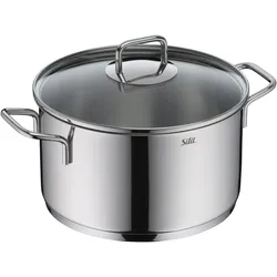 Silit Extra Cook Kochtopf mit Glasdeckel ∅24cm - silber
