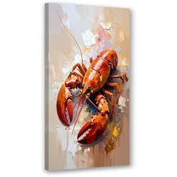 LEINWANDBILD Krabbe Essen 50x100cm