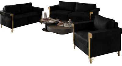 CraftPorch Luxurious Velvet Upholstered 3-Piece Living Room Set
