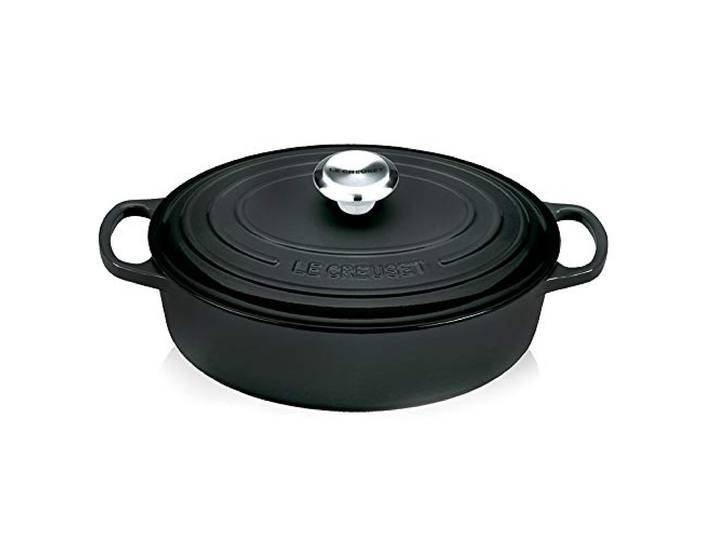 LeCreuset 21186270000430 Gourmet-Bräter SIG 27 cm, oval, schwarz