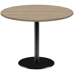RestooTab - Tisch Rome XL Ø120cm Dekor Eiche quebec