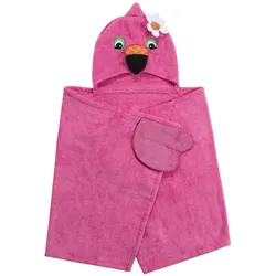 Zoochini, Babybadetuch, Zoocchini Kinder Kapuzenbadetuch - Franny der Flamingo (56 x 127 cm)