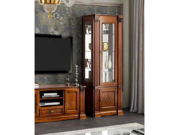 Xlmoebel Vitrine Schrank im Barock Rokoko Design für Wohnzimmer und Schauzwecke (Vitrine Barock Rokoko) Made in Europa