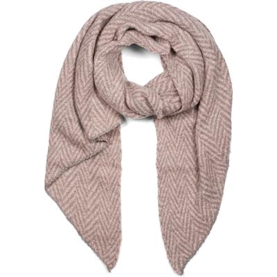 XXL-Schal STYLEBREAKER "Asymmetrischer Zacken Muster Web Schal", Damen, rosa (rose, grau), Obermaterial: 80% Viskose CV. 20% Wolle WO., Modisch, Modetücher