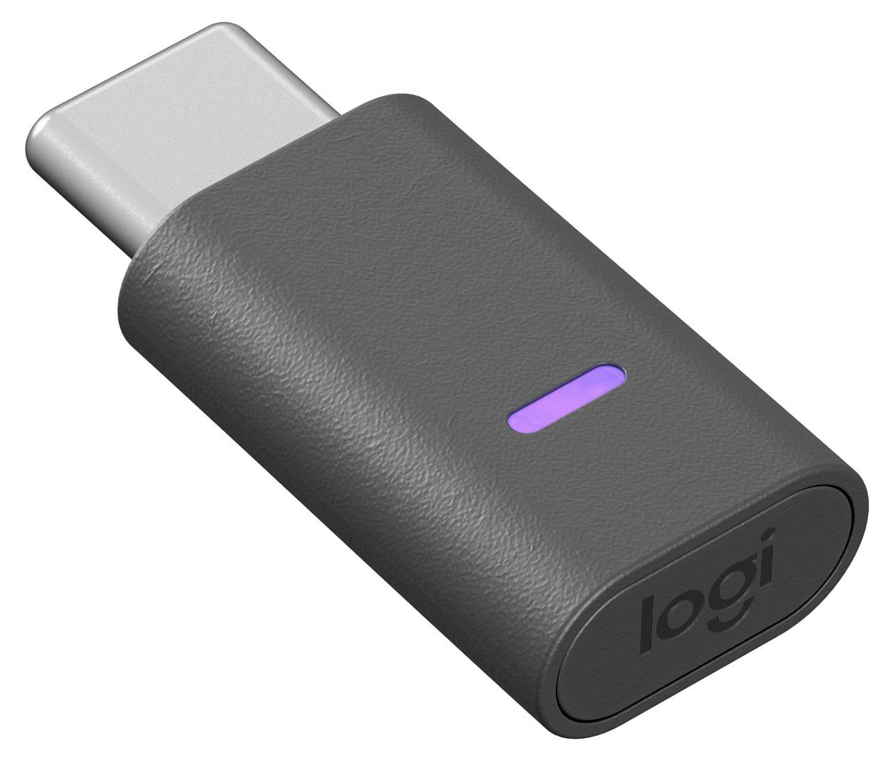 Logitech Zone Vibe Wireless UC headset met USB-dongle, grafietkleur