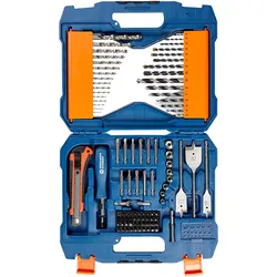 WS24 TIN-Bohrer und Bit-Set 100 tlg. in Kunststoffkoffer - WS24-100098