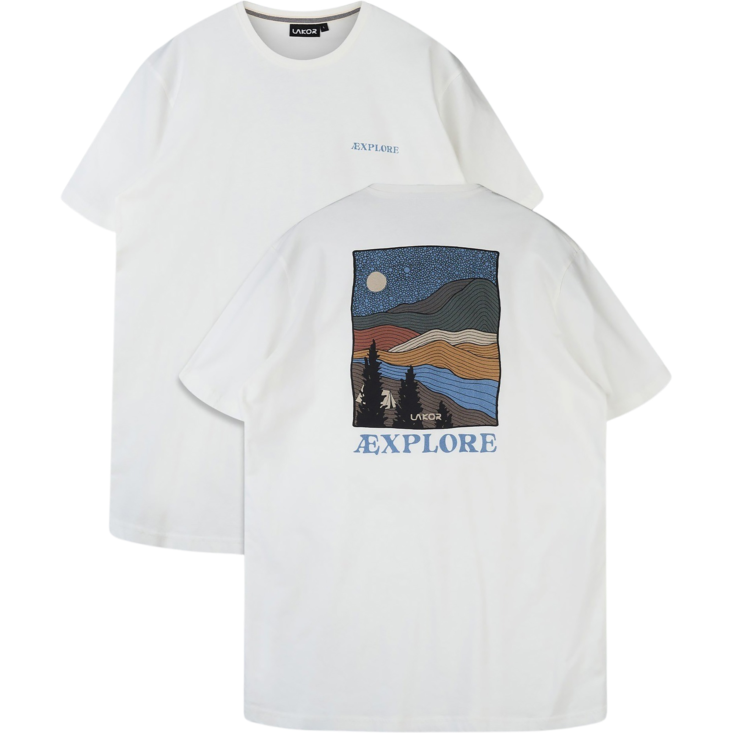 Lakor Out There Herren T-Shirts weiss Größe S Lifestyle Hautfreundlich