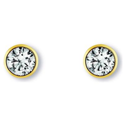 Paar Ohrstecker ONE ELEMENT "Zirkonia Zarge Ohrringe Ohrstecker aus 333 Gelbgold", gold, Ohrringe, Damen, Damen, Gelbgold 333 Gold, Gelbgold 333, Gold, Harmonisch gestaltet – ruhiges Design mit feinem Ausdruck