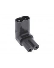 InLine Netzadapter IEC 60320 C8 / C7 oben/unten gewinkelt 2pol. 2-polig Schwarz (16723H)