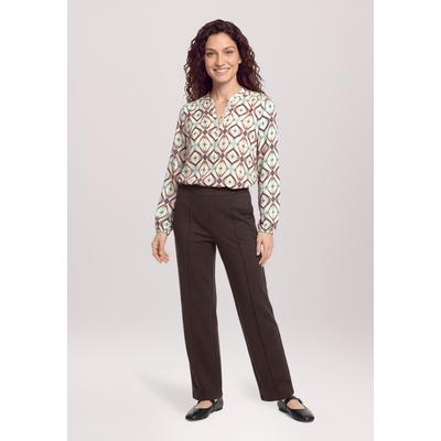 Schlupfbluse CARTOON "Damen mit Muster", Damen, Gr. 34, nature, braun, Obermaterial: 100% Viskose, figurumspielend normal, V-Ausschnitt, Blusen Schlupfbluse
