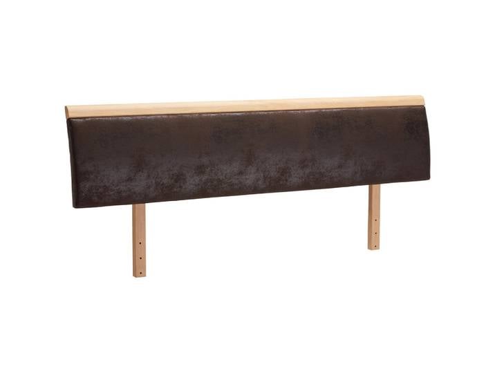 Linea Natura Kopfteil, Braun, Eichefarben, Holz, Textil, Wildeiche, massiv, 127x44x2.5 cm, Schlafzimmer, Bett, Bettgestelle- Einzelteile, Bett-Kopfteile
