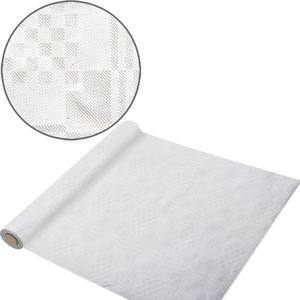 Papstar Tischdeckenrolle mit Damastprägung, 12540, weiß, aus 40 g/m² Papiergewebe, Einweg, 1 x 10 m
