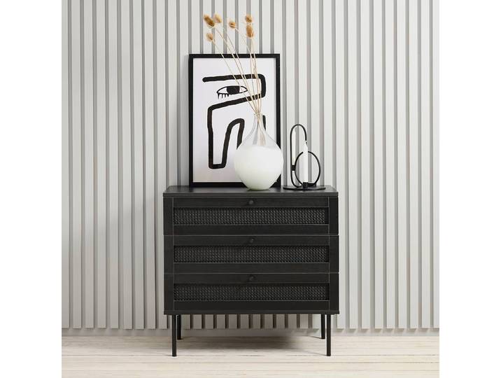 Kommode 80 x 75 x 40cm Schwarz