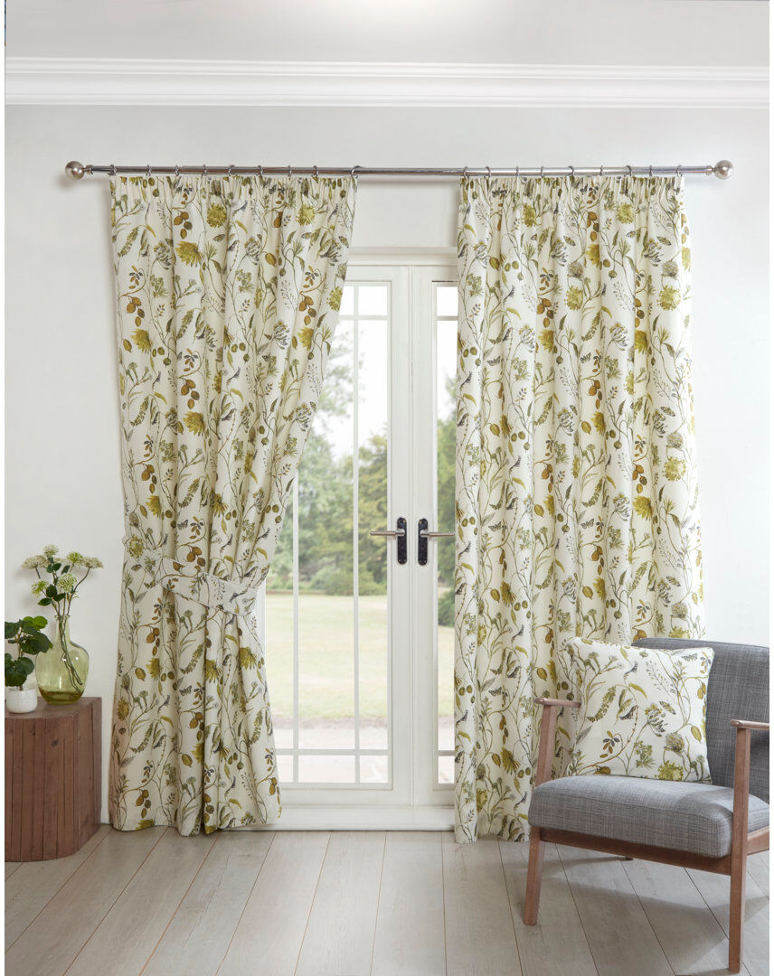 Rosalind Wheeler Adelheide Semi Sheer Curtain Green 117 x 183cm