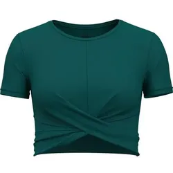 UNDER ARMOUR Damen Shirt MOTION CROSSOVER CROP SS, Größe L in Grün Grün
