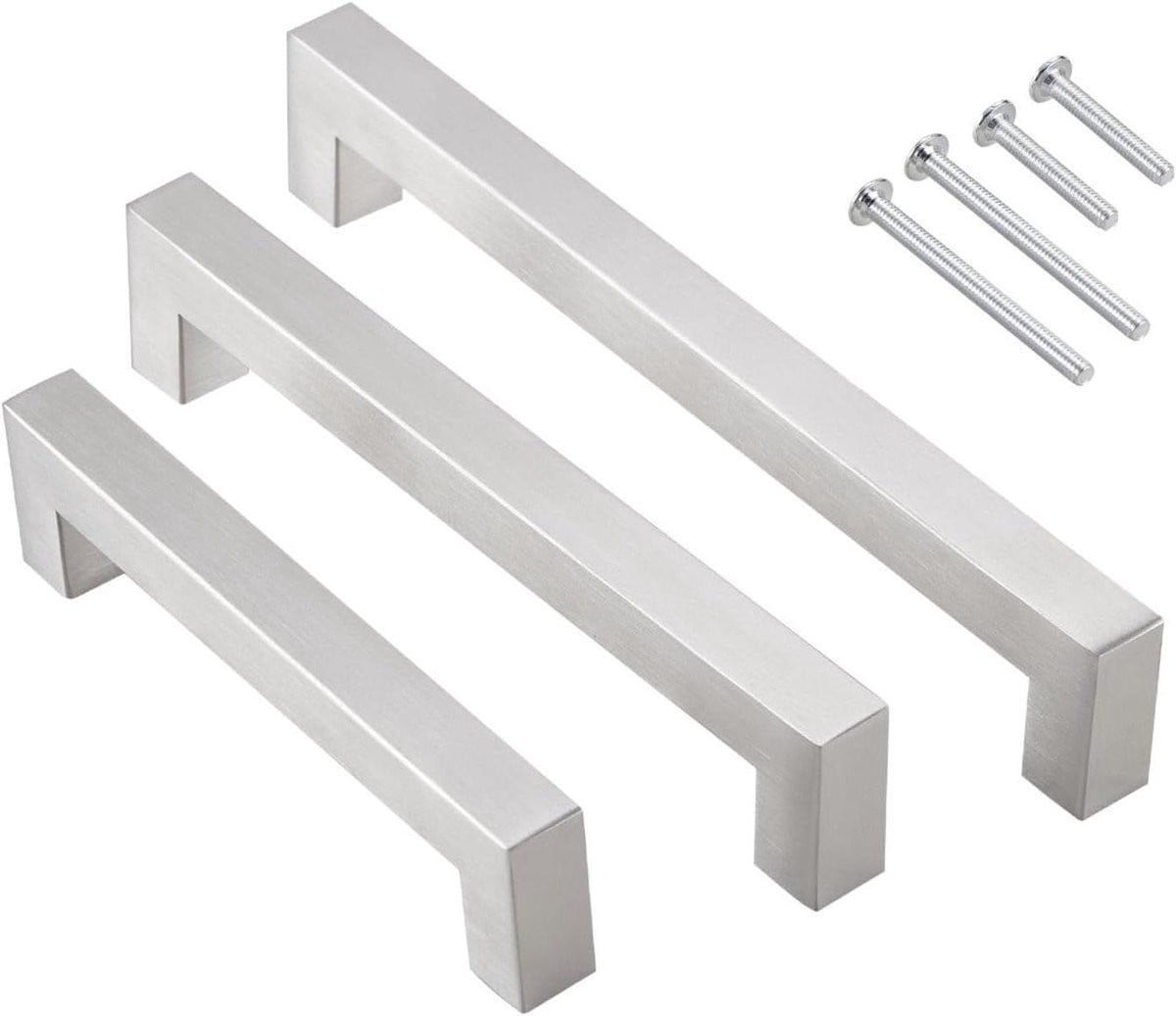 Meubelgrepen Set Geborsteld RVS Zilverkleurig - Hartafstand 192 mm
