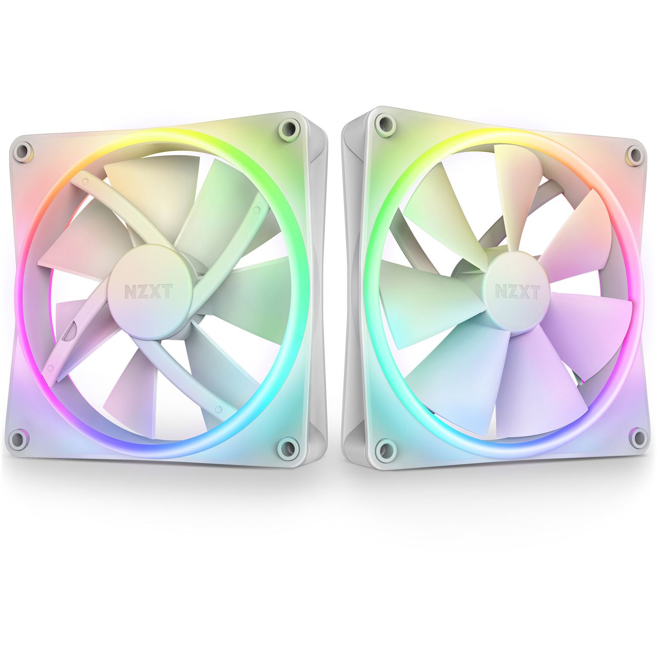 NZXT F Series F140 RGB DUO Twin Pack 140x140x26mm 500-1800 U/min 36 dB(A) weiß