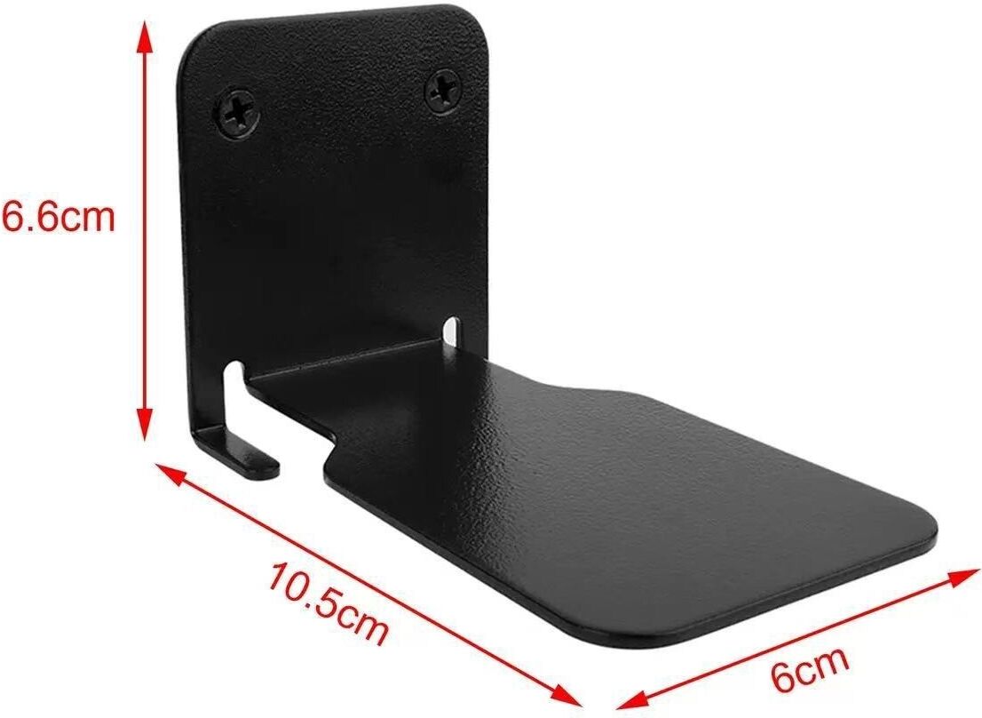 INF Unsichtbare schwebende Buchhalter Wandhalter 2er-Set — Edelstahl, verdeckte Halterung, trägt 13.5kg Schwarz