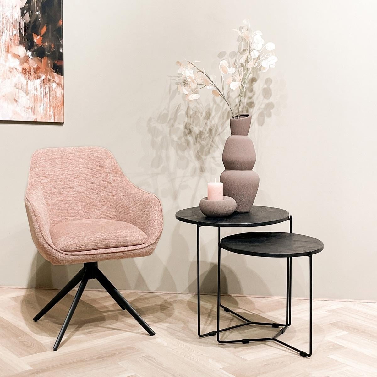 Livingfurn Eetkamerstoel Thomas Brique Set van 2