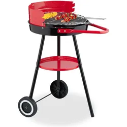 Relaxdays, Holzkohlegrill, Holzkohlegrill (40 cm)
