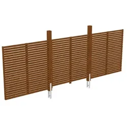 Skan Holz Rückwand Rhombus passend für Doppel-Carport Spessart-nussbaum