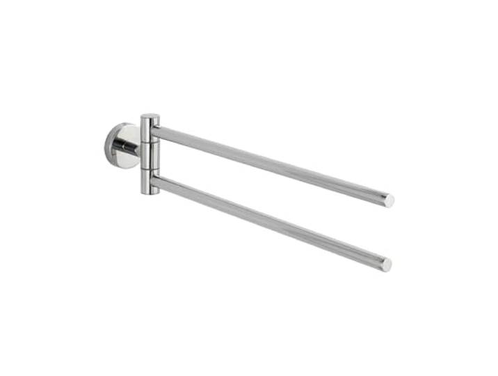 WENKO Porte-Serviettes avec 2 Bras Bosio\, Acier Inoxydable Brillant\, 5\,5x9x43 cm\, visserie Incluse