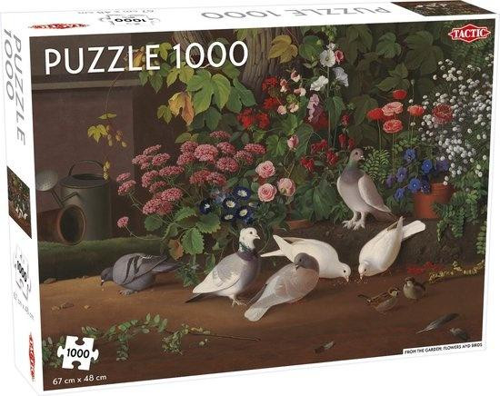 Tactic Flowers and Birds Puzzel - 1000 stukjes - Decoratieve Natuurillustratie